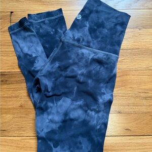 lululemon athletica Black/Grey Tie-Dye Leggings